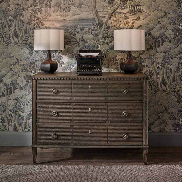 Gustavian Dark Chest of Drawers - image 1