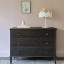 Gustavian Dark Chest of Drawers - thumbnail 3