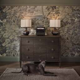 Gustavian Dark Chest of Drawers - thumbnail 4