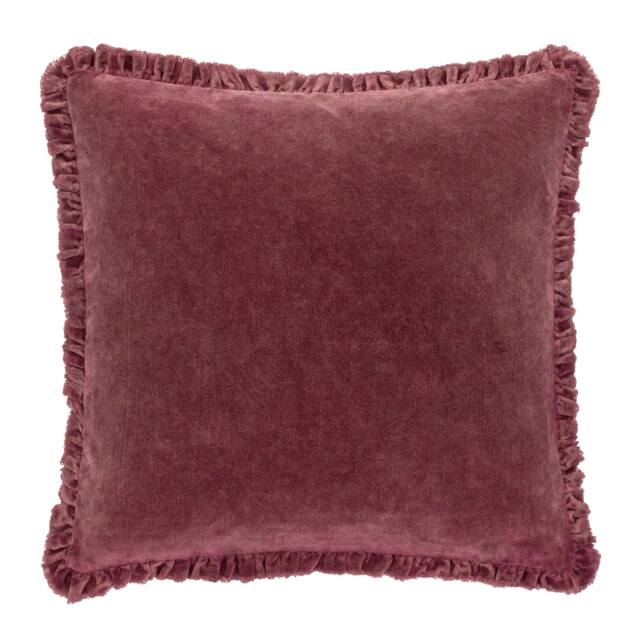 Hedgerow Berries Velvet Ruffle Cushion - image 1