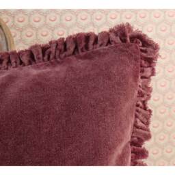Hedgerow Berries Velvet Ruffle Cushion - thumbnail 2