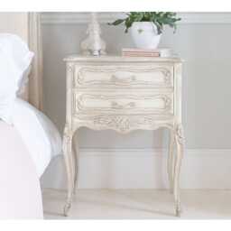 Delphine Distressed Painted Bedside Table - thumbnail 1