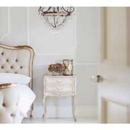 Delphine Distressed Painted Bedside Table - thumbnail 2