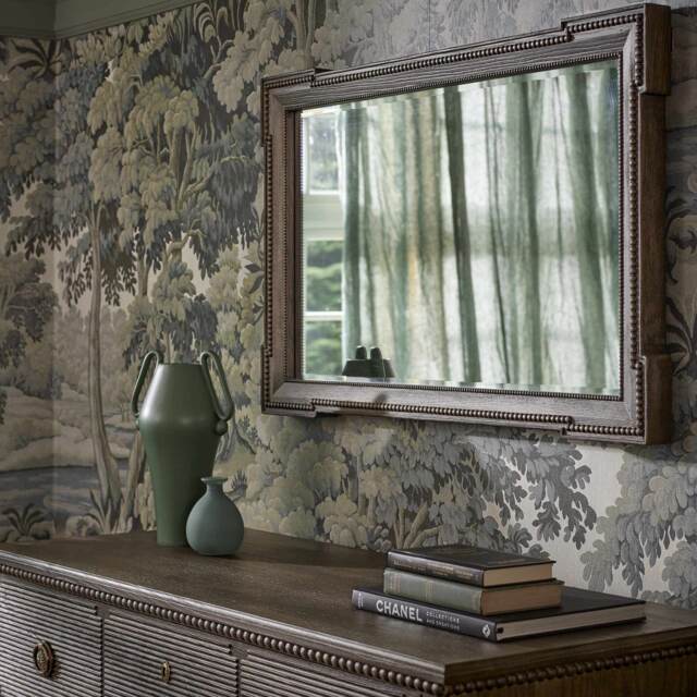 Gustavian Dark Wall Mirror - image 1