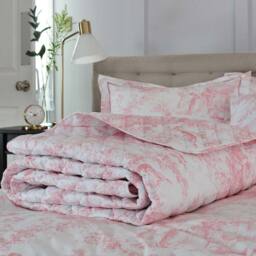 Country Toile Pink Bedspread - thumbnail 4
