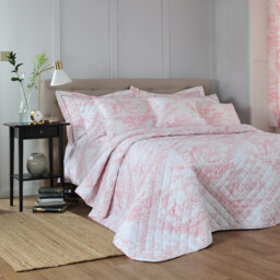 Country Toile Pink Bedspread - thumbnail 1