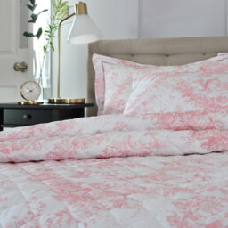 Country Toile Pink Bedspread - thumbnail 2