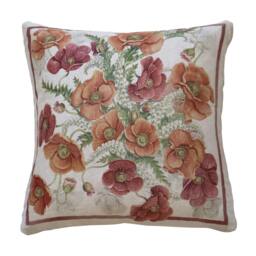 Fields of Poppies Large Linen Cushion - thumbnail 3