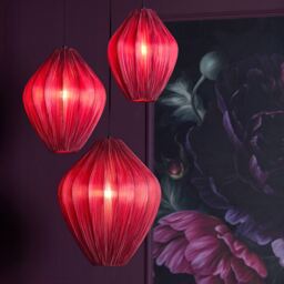 Met Gala Gown Berry Red Satin Ceiling Light - thumbnail 3