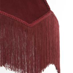 Fringed Berry Red Velvet Pendant Light, Medium - thumbnail 2