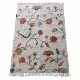 Ruddy Scarlet Red Woven Rug - thumbnail 2