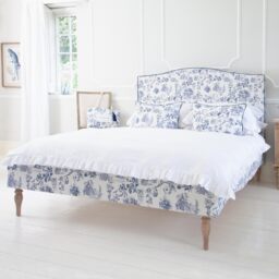 French Toile Blue Upholstered Bed (Double Bed) - thumbnail 5