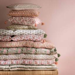 Large Gita Cushion in Melon Sorbet - thumbnail 4