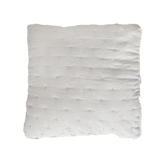Peachskin Large Quilted Cushion Cover in French Grey - image 1