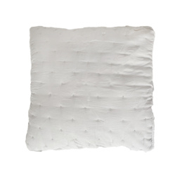 Peachskin Large Quilted Cushion Cover in French Grey