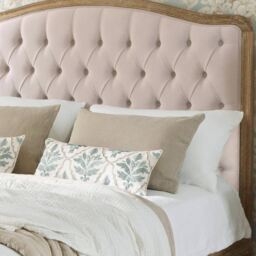 French Romance Oatmeal Upholstered Bed (King Size Bed) - thumbnail 5
