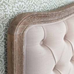 French Romance Oatmeal Upholstered Bed (King Size Bed) - thumbnail 3