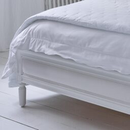 Boudoir Blanc White Wood Upholstered Bed (Super King Size Bed) - thumbnail 2