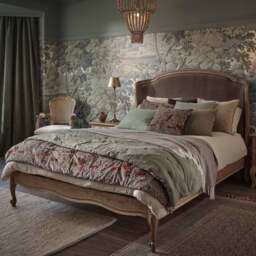 Love Story Cocoon French Bed in Mole Velvet (King Size Bed) - thumbnail 3