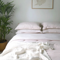 Petite Breton Luxe Pink Stripe Bed Linen Set (Double Set) - thumbnail 3