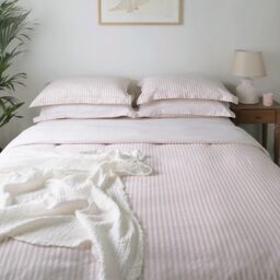 Petite Breton Luxe Pink Stripe Bed Linen Set (Double Set) - thumbnail 4