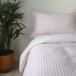 Petite Breton Luxe Pink Stripe Bed Linen Set (Double Set) - thumbnail 5
