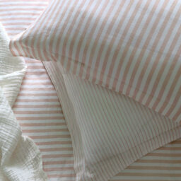 Petite Breton Luxe Pink Stripe Bed Linen Set (Double Set) - thumbnail 1