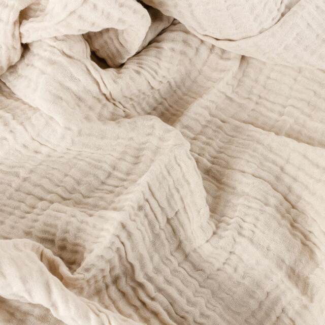 Morning Lark Oatmeal Crinkle Bed Linen Set (Double Set) - image 1