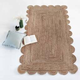 Sundar Scallop Natural Jute Rug
