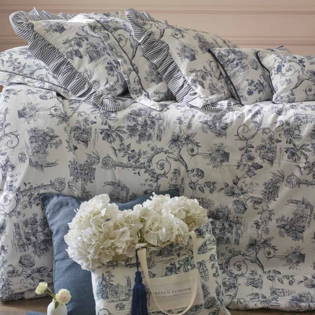 French Toile Blue Bed Linen Set (Double Set) - image 1