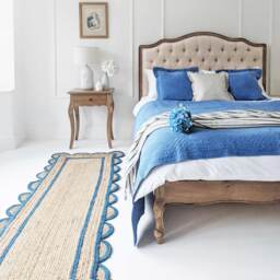 Sundar Scallop Blue Jute Runner - thumbnail 2