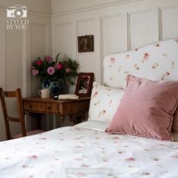 Mélange Velvet Cushion in Pale Rose - thumbnail 4