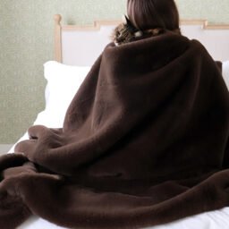 Cosy Cosset Brown Faux Fur Blanket
