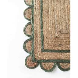 Sundar Scallop Green Jute Runner - thumbnail 5
