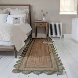 Sundar Scallop Green Jute Runner - thumbnail 1