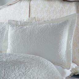Joyous Jacquard White Bed Linen Set (Superking Set) - thumbnail 1