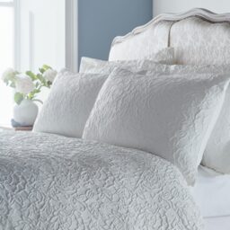 Joyous Jacquard White Bed Linen Set (Superking Set) - thumbnail 2