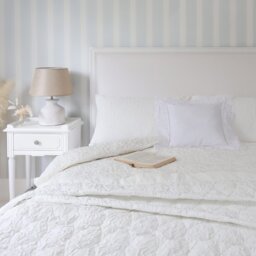 Joyous Jacquard White Bed Linen Set (Superking Set) - thumbnail 5