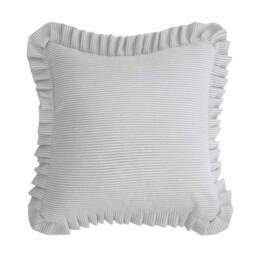 Sea Mist Stripe Ruffle Cushion
