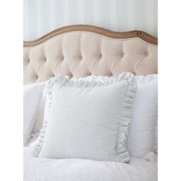 Sea Mist Stripe Ruffle Cushion - thumbnail 3