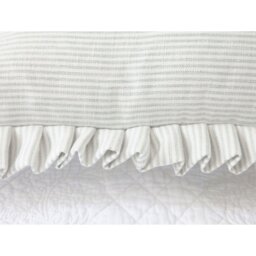 Sea Mist Stripe Ruffle Cushion - thumbnail 5