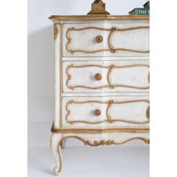 Palais Royal Ivory & Gold French Chest of Drawers - thumbnail 4