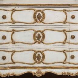 Palais Royal Ivory & Gold French Chest of Drawers - thumbnail 3