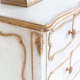 Palais Royal Ivory & Gold French Chest of Drawers - thumbnail 2