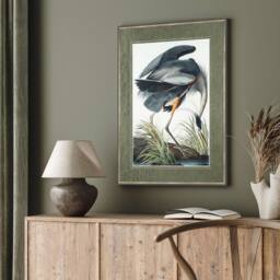 Vintage Blue Heron Wall Art, by John James Audubon - thumbnail 3