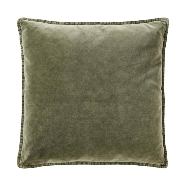 Mélange Velvet Cushion in Olive - image 1