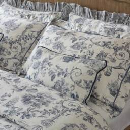 French Toile Blue Cushion (Grande) - thumbnail 2