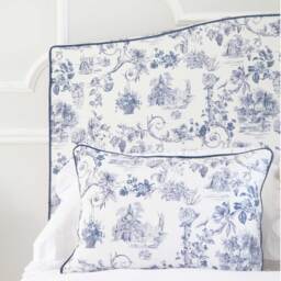 French Toile Blue Cushion (Grande) - thumbnail 5