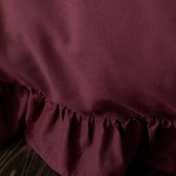 Romance Ruffle Bed Linen Set in Berry Red (Superking Set) - thumbnail 3