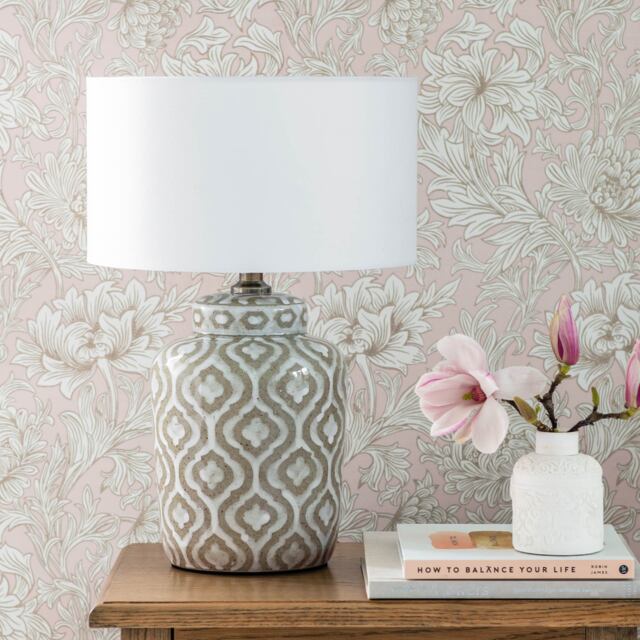 Casablanca Taupe Ceramic Table Lamp - image 1